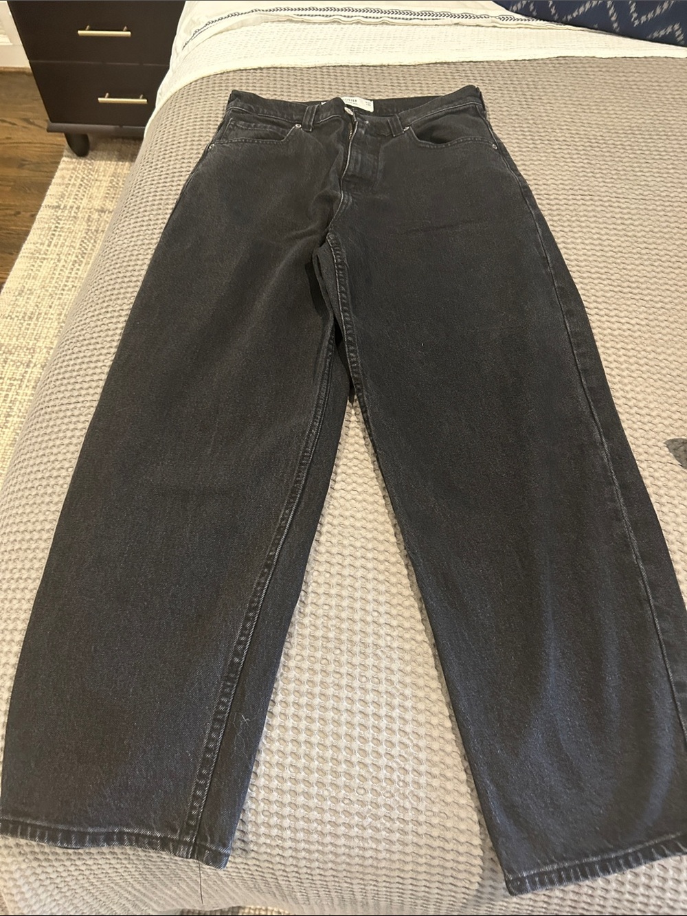 Hollister Men's Relaxed Straight-Leg Black Jeans
